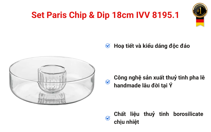 Set Paris Chip & Dip 18cm IVV 8195.1