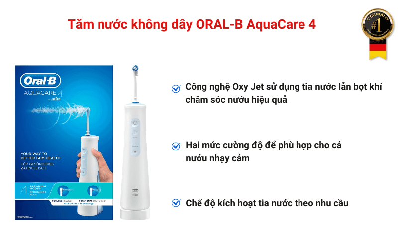 Oral-B Aquacare 4 Idropulsore Oxyjet