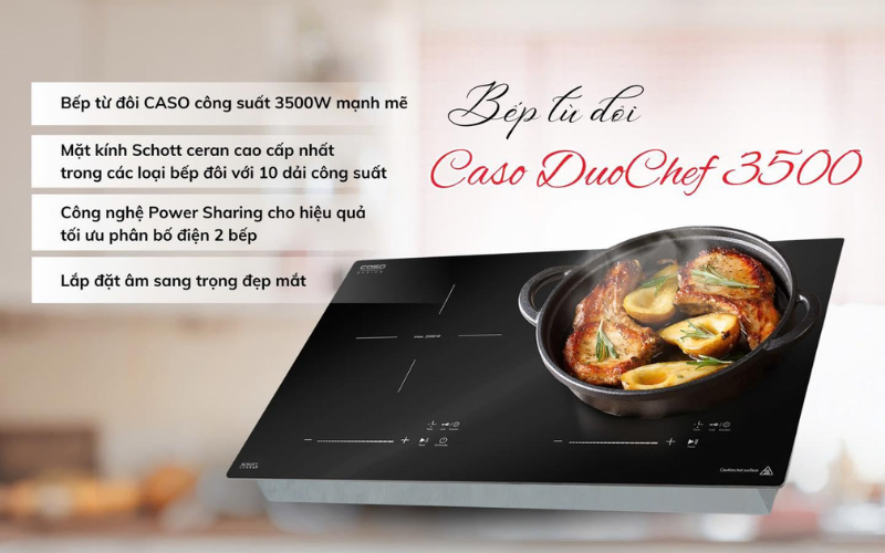 Bếp từ đôi Caso nội địa Đức