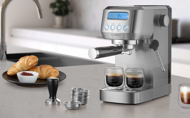 Máy pha cà phê espresso gourmet latte Caso nội địa Đức