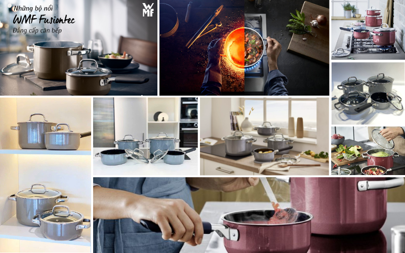 Bộ nồi WMF Fusiontec Mineral nhiều màu nội địa Đức chính hãng