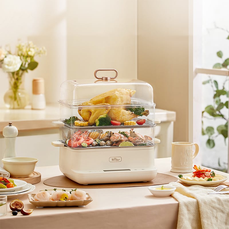 Cách Hấp Gà Nguyên Con Bằng Nồi Hấp Bear Thơm Ngon, Chín Đều