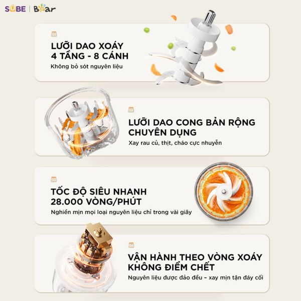 1. Xay siêu mịn trong 8 giây