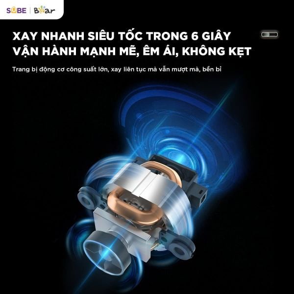 2. Công suất 300W - Xay nhanh, hiệu quả