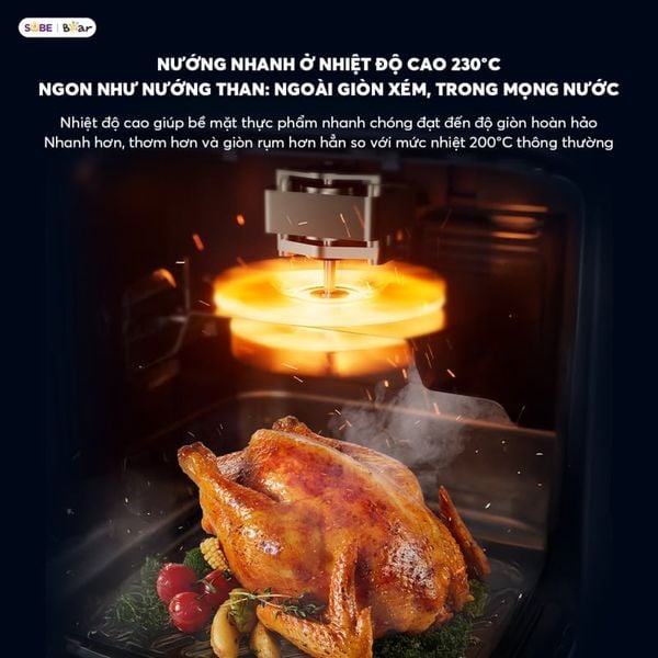 2. Nướng nhiệt độ cao 230°C