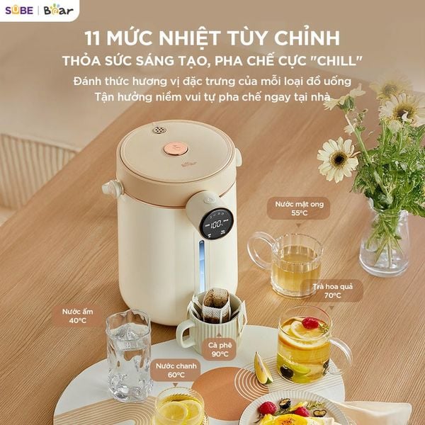 4. 11 mức nhiệt độ linh hoạt (40 - 100°C)