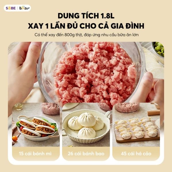4. Dung tích 1.8L - Lý tưởng cho gia đình 3 - 5 người