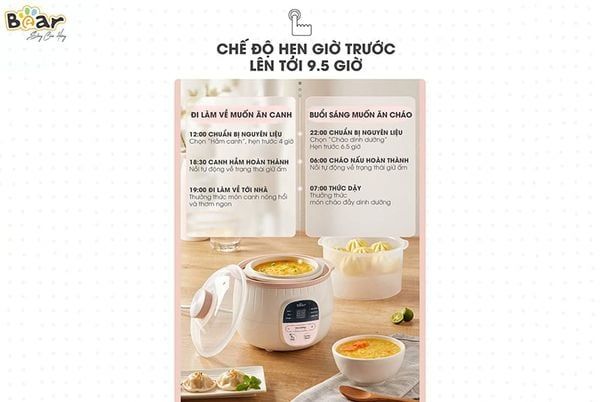 4. Hẹn giờ thông minh và giữ ấm tự động