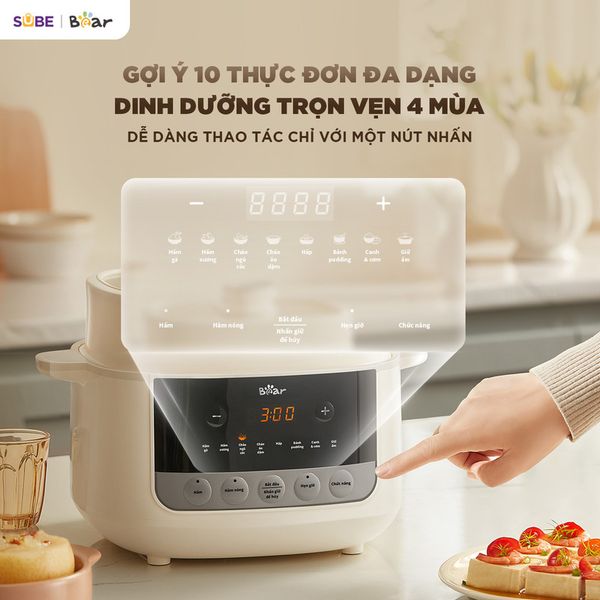 7. 10 chế độ nấu thông minh - Thao tác dễ dàng