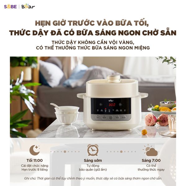 8. Hẹn giờ linh hoạt lên đến 9.5 tiếng
