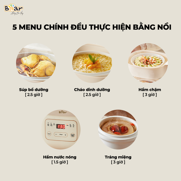Nồi Nấu Chậm SB- NNC16 Sở Hữu Công Nghệ Nổi Bật Và Các Chức Năng Đa Dạng