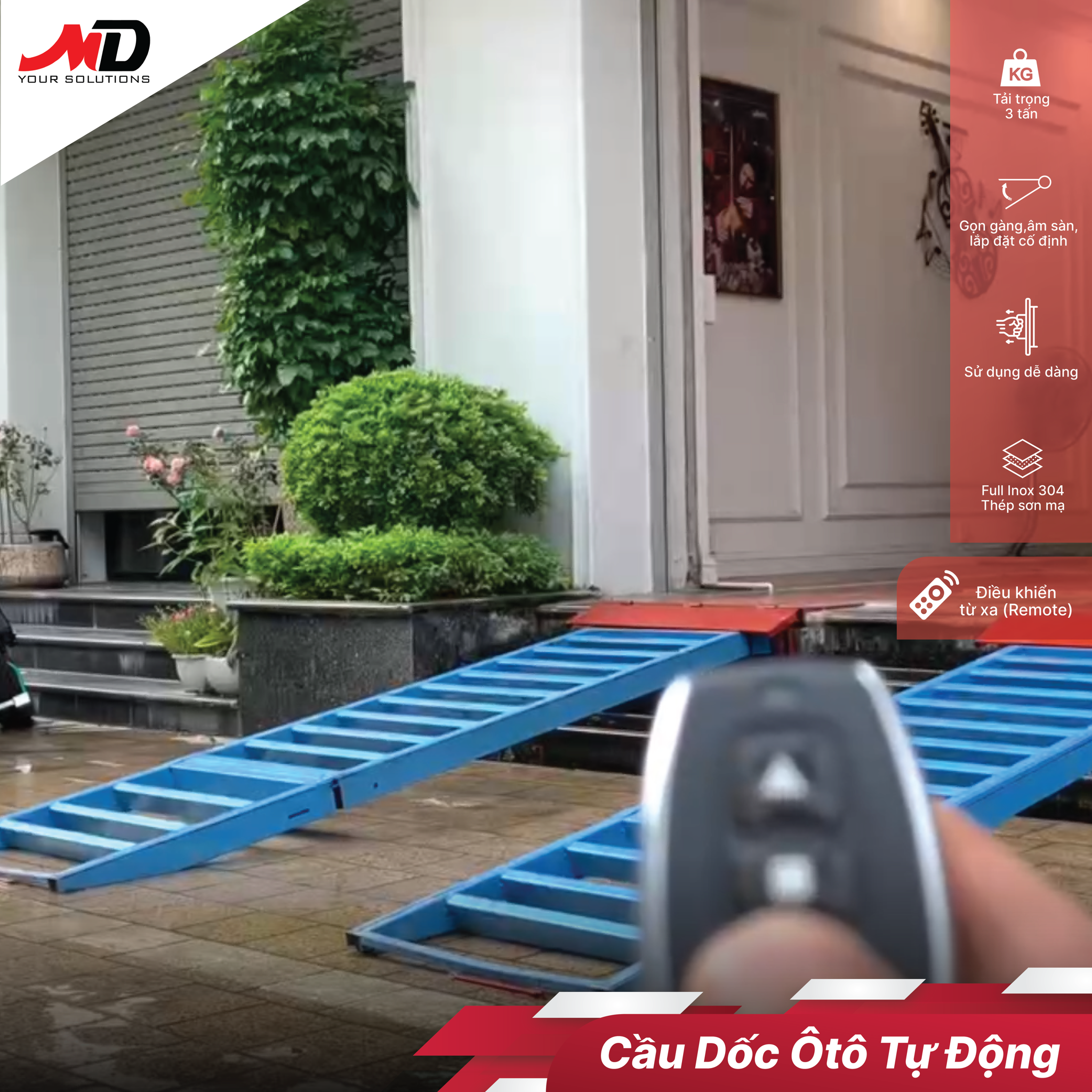 Hướng dẫn vận hành tủ điều khiển cầu dốc ô tô tự động âm sàn dạng trượt