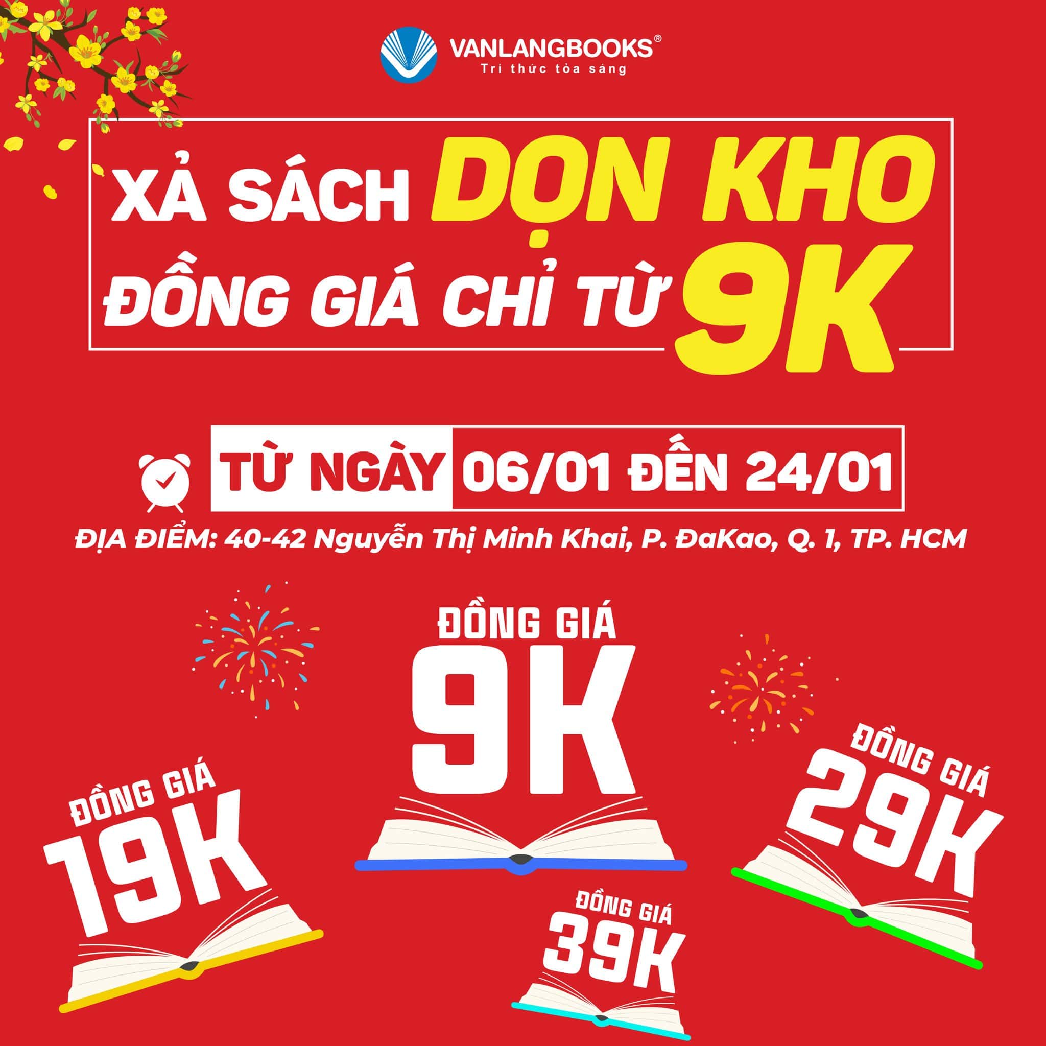 XẢ SÁCH DỌN KHO: CƠ HỘI MUA SÁCH SIÊU HỜI TẠI VANLANGBOOKS