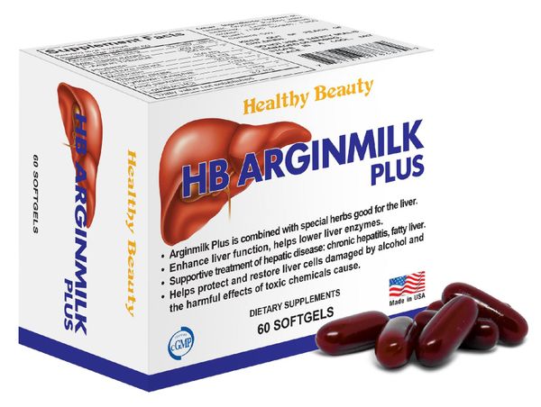 Hb arginmilk plus hỗ trợ tăng cường chức năng gan hộp 60 viên