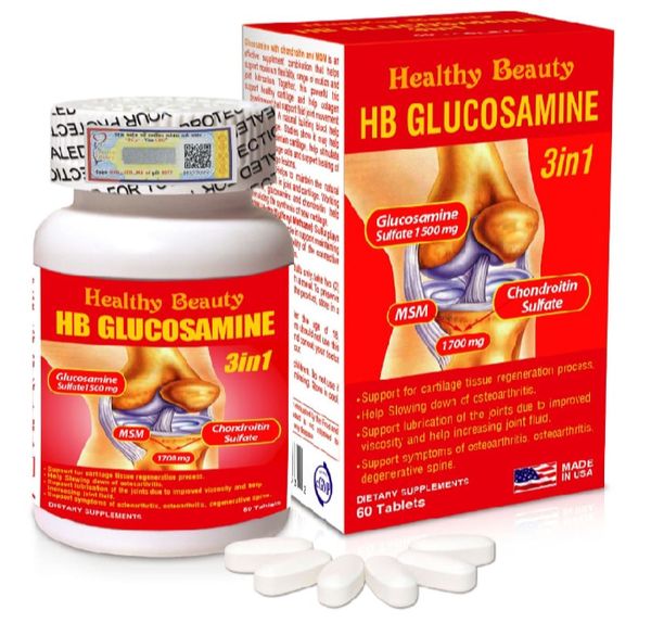 Hb glucosamine 3 in 1 hộp 60 viên