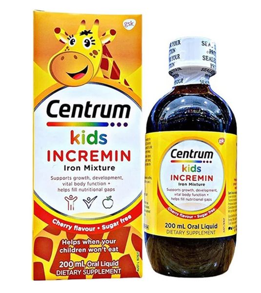 Siro cho trẻ biếng ăn Centrum Kids Incremin Iron Mixture
