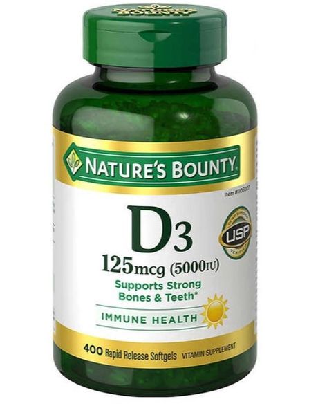 Viên bổ sung vitamin D3 5000IU Nature’s Bounty
