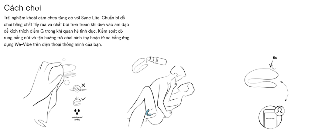 Thông tin trứng rung we vibe sync lite