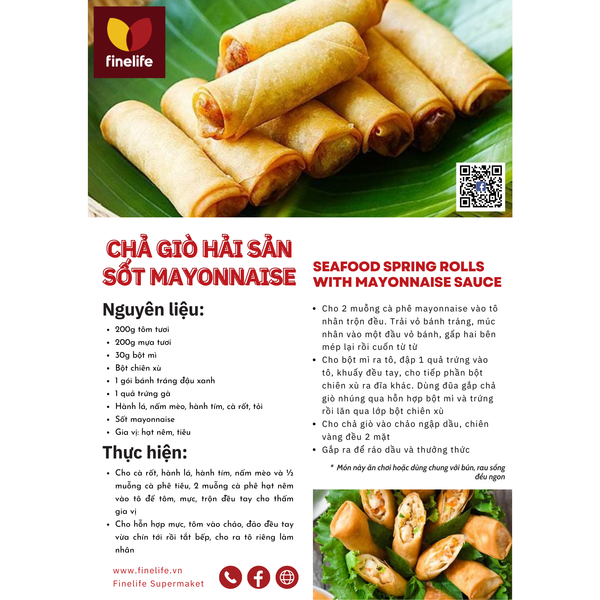 Chả giò hải sản sốt mayonnaise