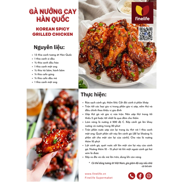GÀ NƯỚNG CAY HÀN QUỐC KOREAN SPICY GRILLED CHICKEN