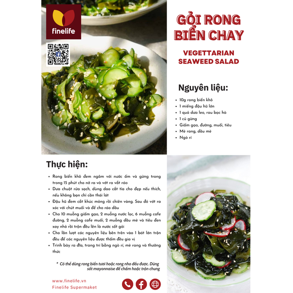 GỎI RONG BIỂN CHAY VEGETTARIAN SEAWEED SALAD