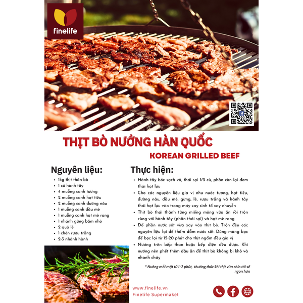 THỊT BÒ NƯỚNG HÀN QUỐC - KOREAN GRILLED BEEF