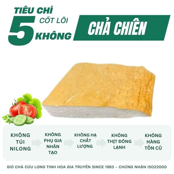 Chả Chiên Cửu Long – không phụ gia nhân tạo, chiên giòn vàng, giao nóng trong ngày