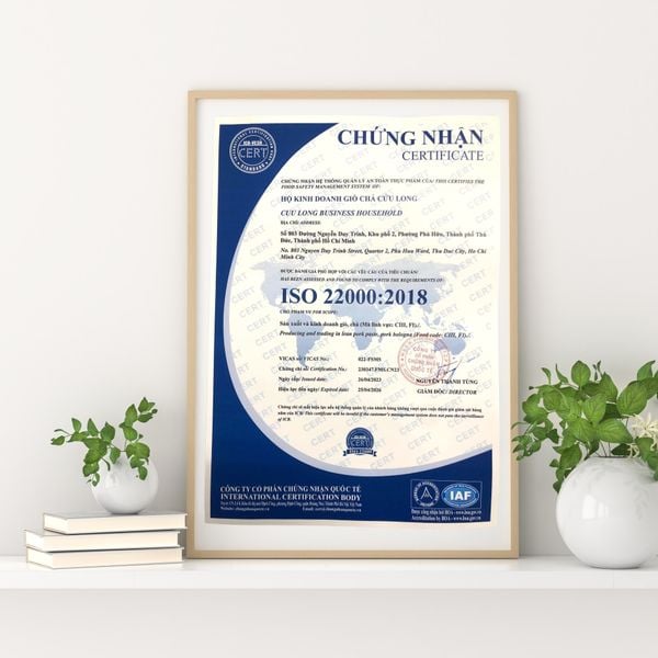Hành trình hơn 40 năm gìn giữ và phát triển Giò Chả Ngon Cửu Long đạt chuẩn ISO 22000.