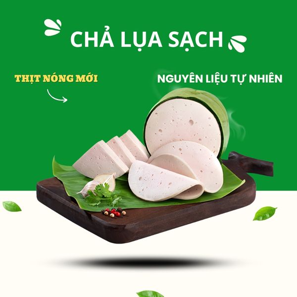 Chả lụa gói lá chuối thủ công – An toàn, không túi nilon