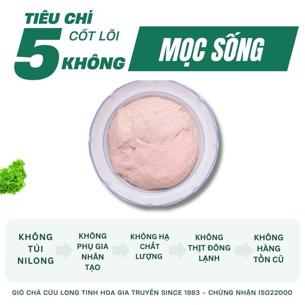 Giò chả Cửu Long làm từ thịt nóng – không phụ gia