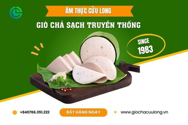 Giò chả truyền thống gói lá chuối tươi