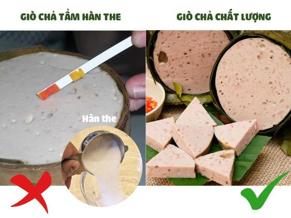 Giò chả không hàn the, không chất bảo quản