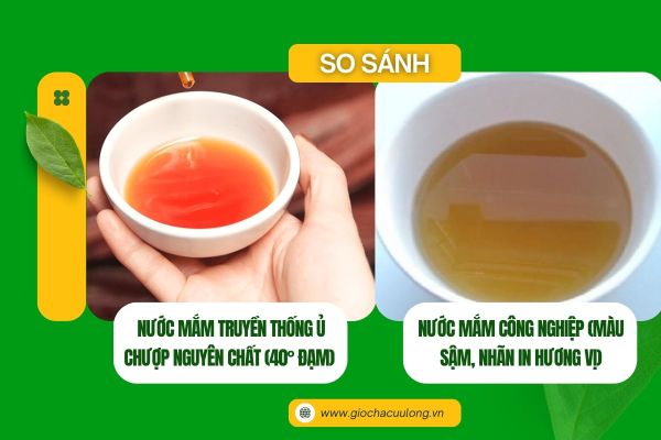 Lựa chọn giò chả làm từ nước mắm truyền thống 40 độ đạm của Giò Chả Cửu Long.