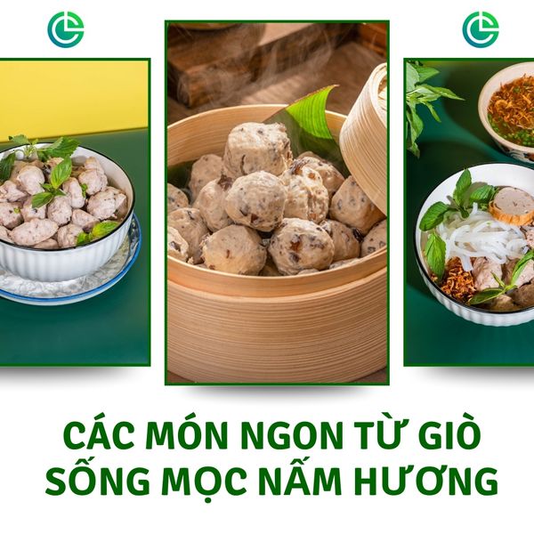 Các món ngon từ giò sống mọc nấm hương: canh mọc, bún mọc, lẩu mọc, chiên/nướng tại nhà.