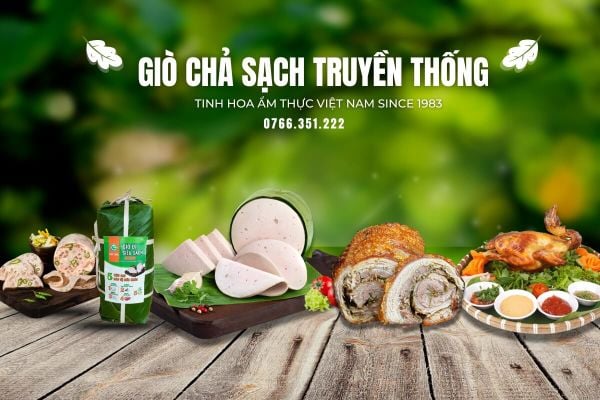 Sản phẩm giò chả sạch giao tận nhà Ẩm Thực Cửu Long