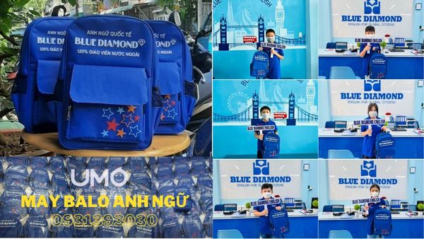 Balo in thêu logo trung tâm anh ngữ | Quà tặng ý nghĩa cho học viên