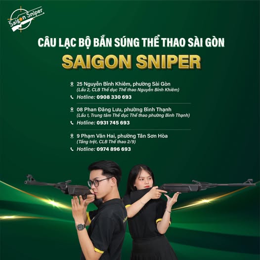 CẬP NHẬT ĐỊA CHỈ 3 CHI NHÁNH SAIGON SNIPER