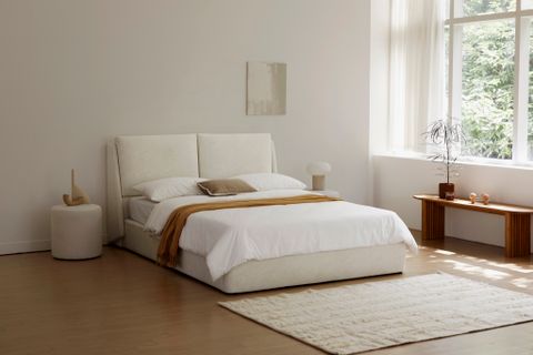 Review chi tiết về giường Twins giường bọc vải mới nhất tại Hangal