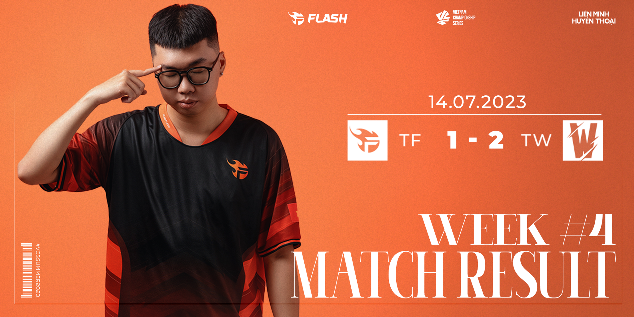 KẾT QUẢ THI ĐẤU TUẦN 4 VCS HOÀNG HÔN 2023 - TEAM FLASH LOL