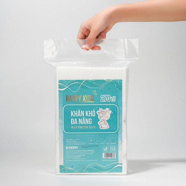 Khăn vải khô đa năng happy kids - EcoWipes