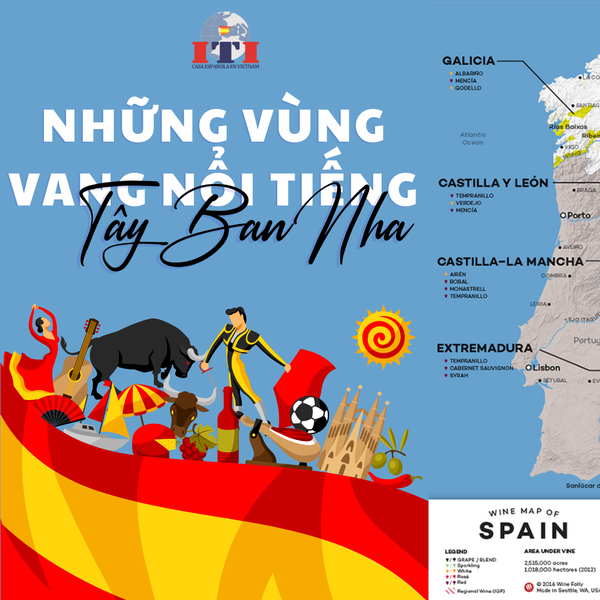 NHỮNG VÙNG VANG NỔI TIẾNG CỦA TÂY BAN NHA