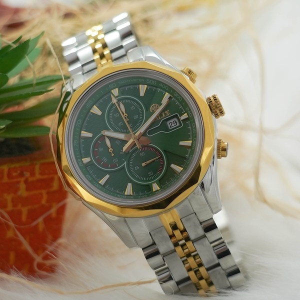 đồng hồ nam chronograph dây thép aolix