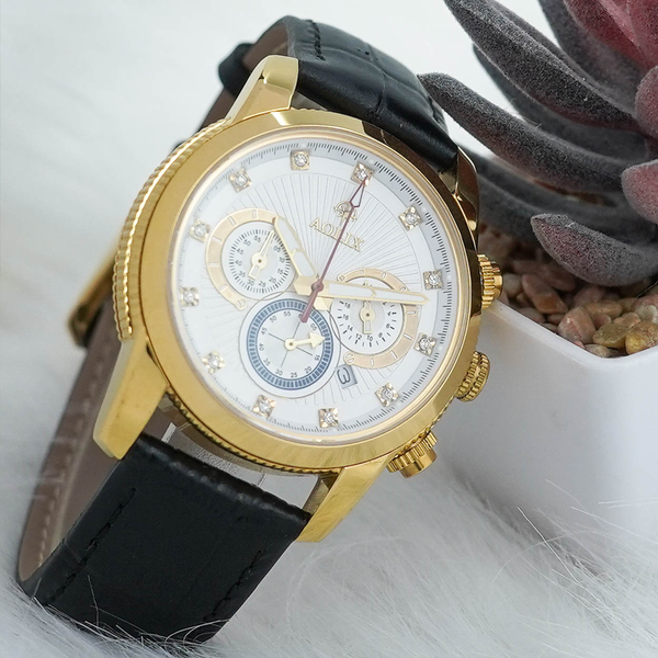 đồng hồ nam chronograph 6 kim aolix al-7049g sapphire bảo hành chính hãng 5 năm