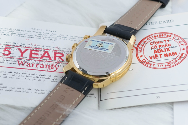 đồng hồ nam chronograph 6 kim aolix al-7049g sapphire bảo hành chính hãng 5 năm