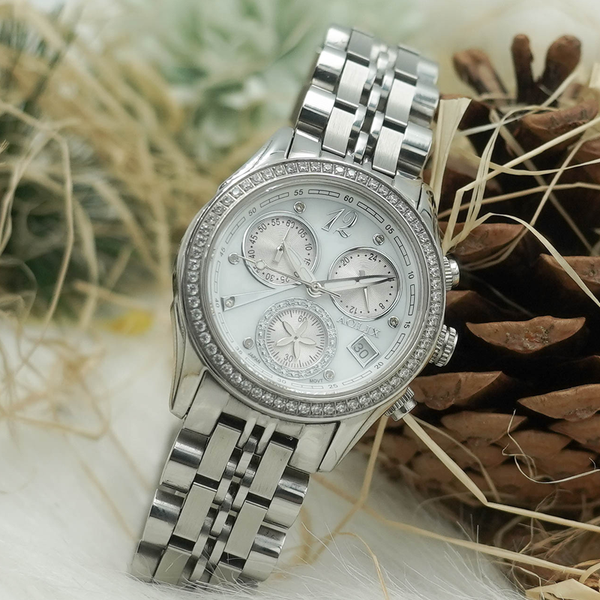 đồng hồ chronograph aolix al-7066l nữ dây thép bảo hành chính hãng