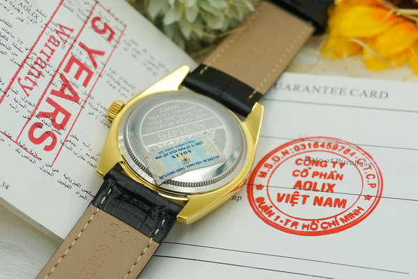 đồng hồ thời trang nam dây da aolix al-9147g sapphire bảo hành chính hãng 5 năm