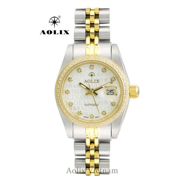 đồng hồ nữ dây thép aolix al-9148l sapphire bảo hành chính hãng 5 năm