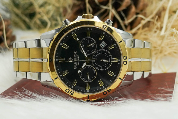đồng hồ nam 6 kim dây thép sunrise dm760swa sapphire