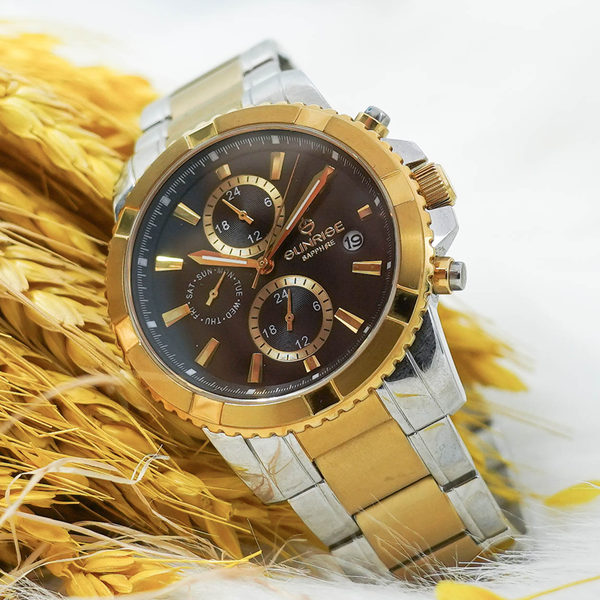 đồng hồ thời trang thể thao nam sunrise dm762swa sapphire dây thép bảo hành chính hãng