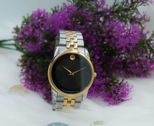 đồng hồ movado nam dây thép kính sapphire máy nhât